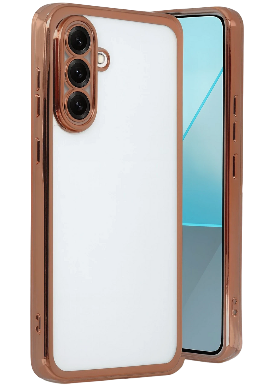 Newface Samsung Galaxy A17 5G Razer Lensli Silikon - Çöl Titanyum