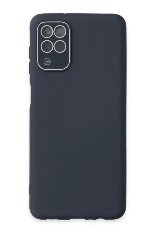 Newface Samsung Galaxy A22 Kılıf Lansman Glass Kapak - Lacivert