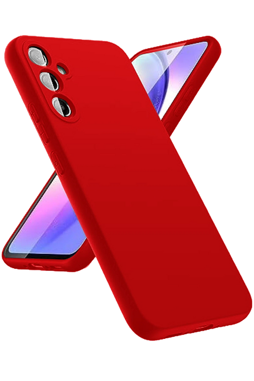 Newface Samsung Galaxy A24 4G Kılıf First Silikon - Kırmızı