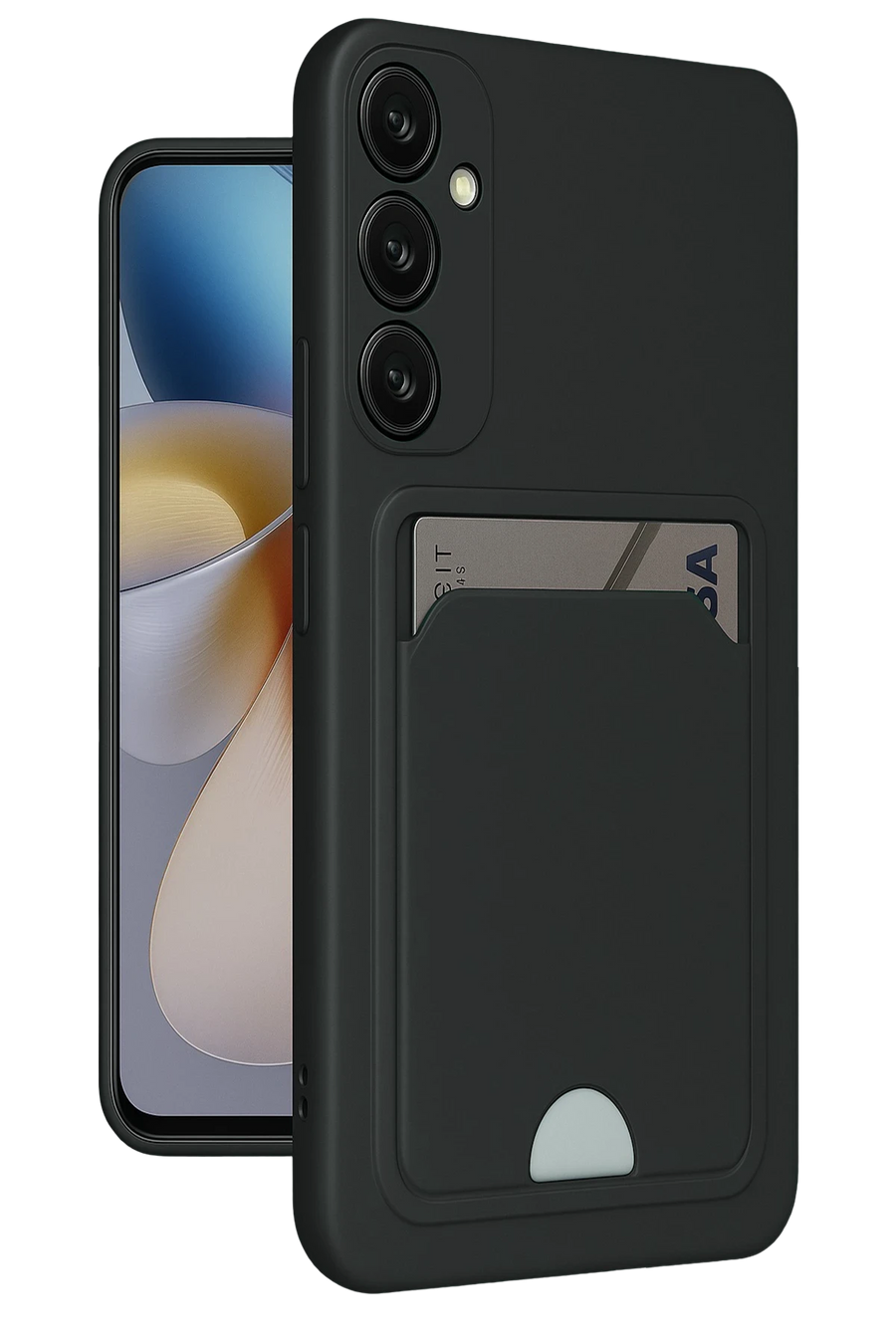 Newface Samsung Galaxy A26 Kılıf Kelvin Kartvizitli Silikon - Siyah