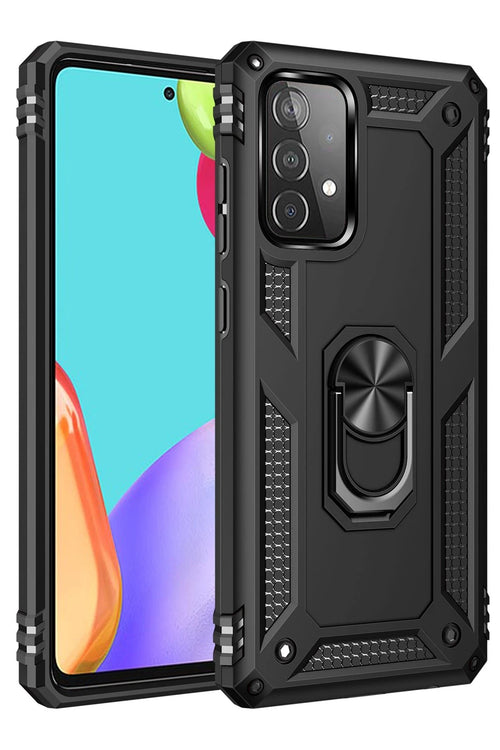 Newface Samsung Galaxy A33 5G Kılıf Sofya Yüzüklü Silikon Kapak - Siyah