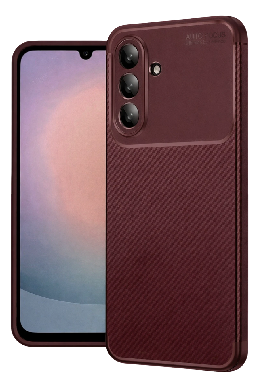 Newface Samsung Galaxy A37 5G Auto Focus Karbon Kapak - Bordo
