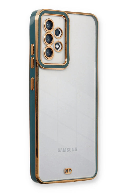 Newface Samsung Galaxy A53 5G Kılıf Liva Lens Silikon - Yeşil