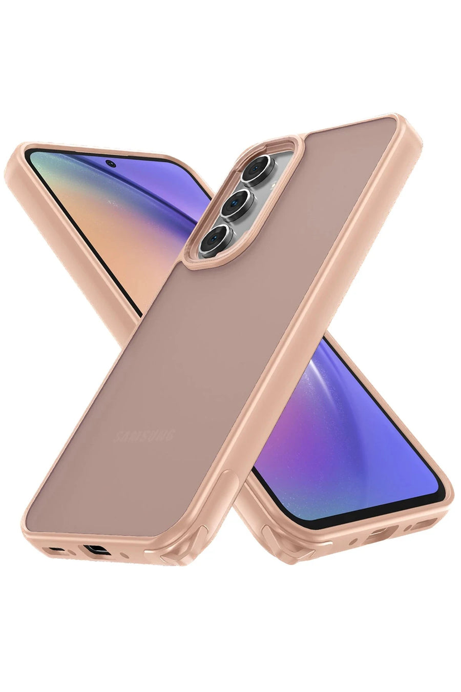 Newface Samsung Galaxy A54 5G Kılıf Elegant Kapak - Pudra