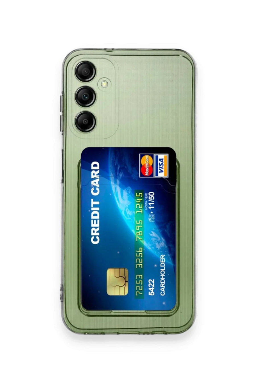 Newface Samsung Galaxy A55 5G Kılıf Kart Şeffaf Silikon - Şeffaf