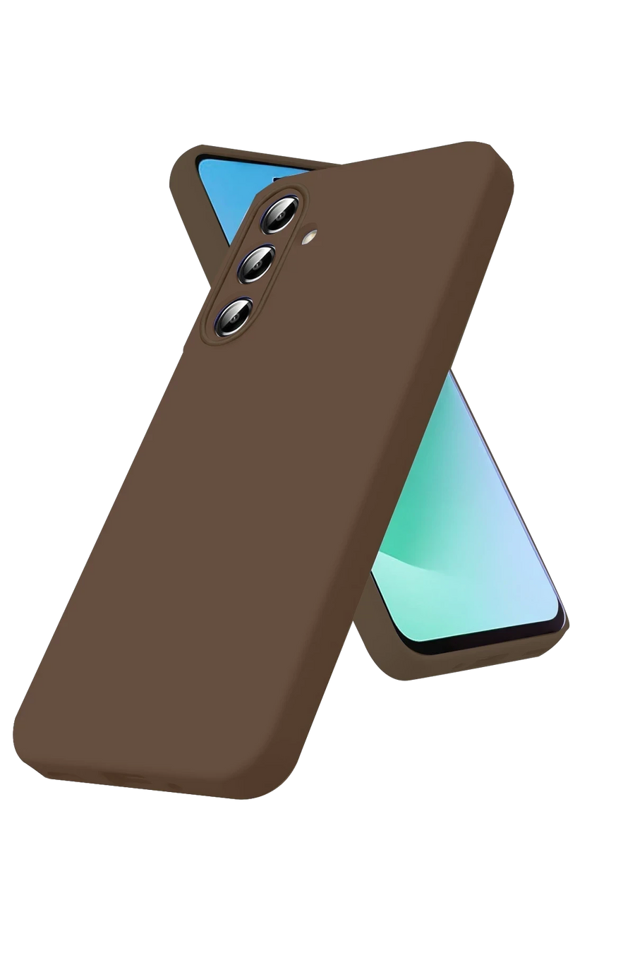 Newface Samsung Galaxy A56 Kılıf First Silikon - Kahverengi