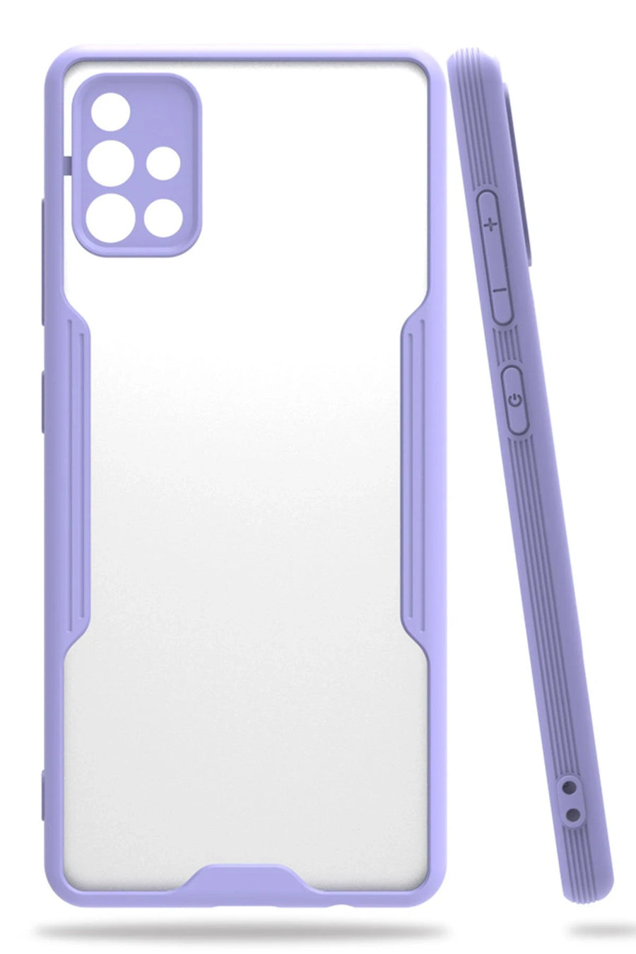 Newface Samsung Galaxy A71 Kılıf Platin Silikon - Lila