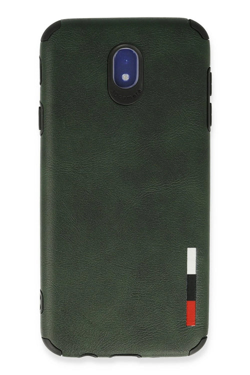 Newface Samsung Galaxy J7 Pro / J730 Kılıf Loop Deri Silikon - Yeşil