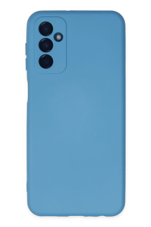 Newface Samsung Galaxy M23 Kılıf Nano içi Kadife Silikon - Mavi