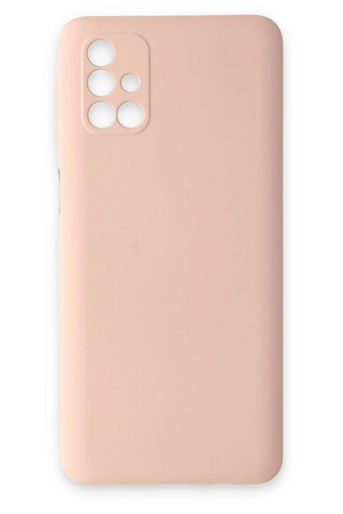 Newface Samsung Galaxy M31S Kılıf Nano içi Kadife Silikon - Pudra
