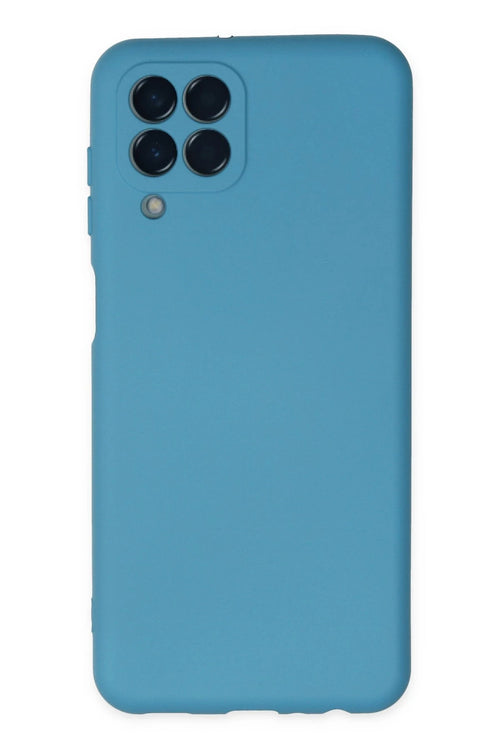Newface Samsung Galaxy M33 Kılıf Nano içi Kadife Silikon - Mavi