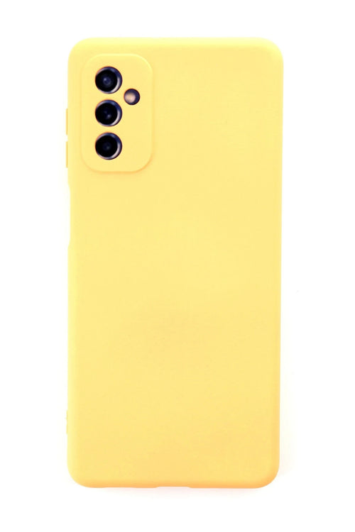 Newface Samsung Galaxy M52 5G Kılıf Nano içi Kadife Silikon - Sarı