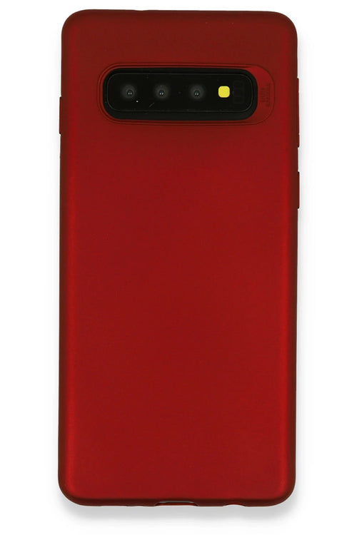 Newface Samsung Galaxy S10 Plus Kılıf First Silikon - Bordo