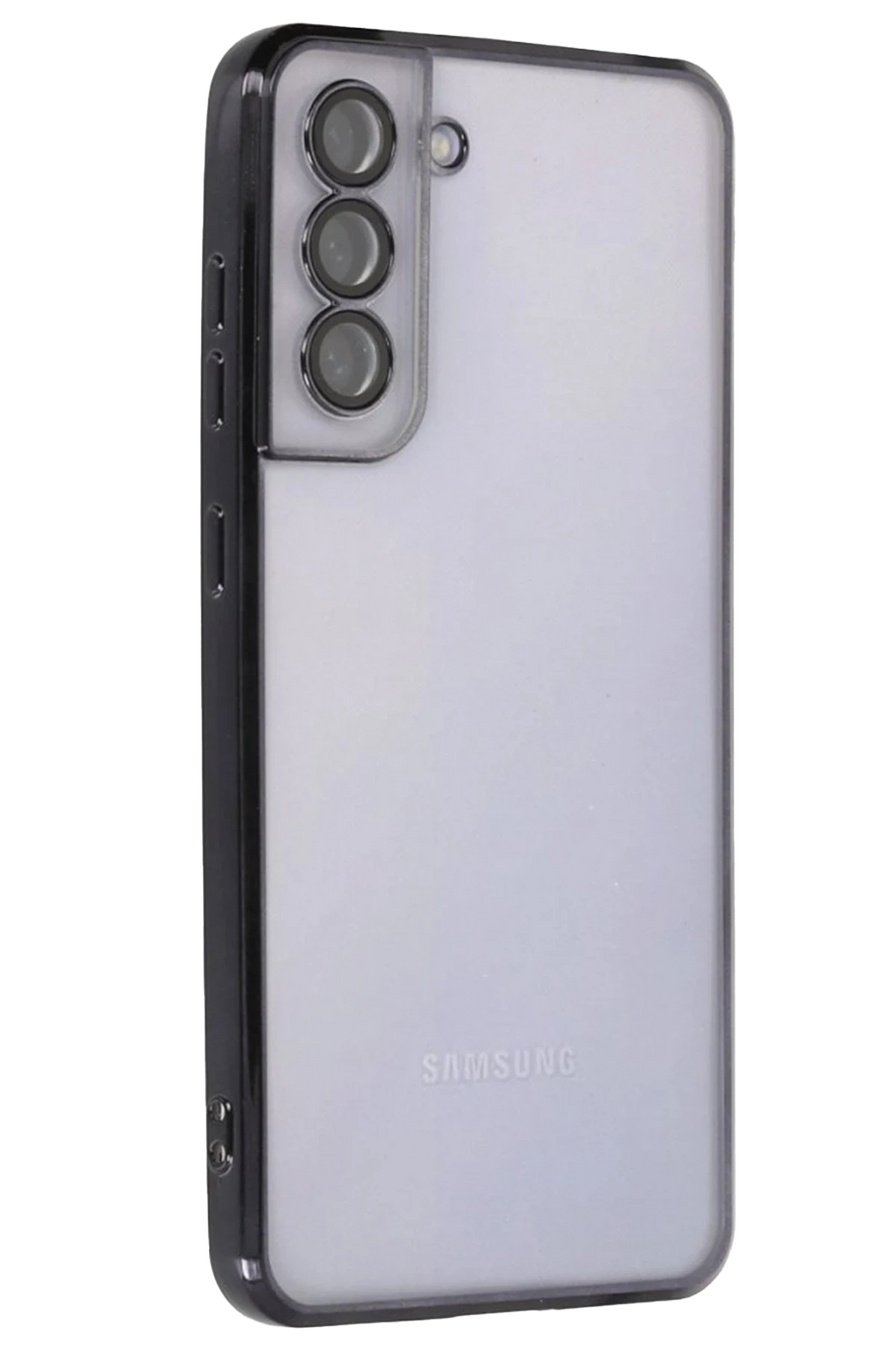 Newface Samsung Galaxy S21 FE Kılıf Razer Lensli Silikon - Siyah
