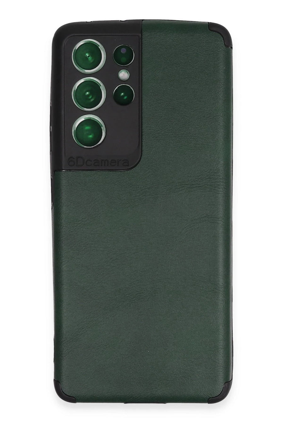 Newface Samsung Galaxy S21 Ultra Kılıf Loop Deri Silikon - Yeşil