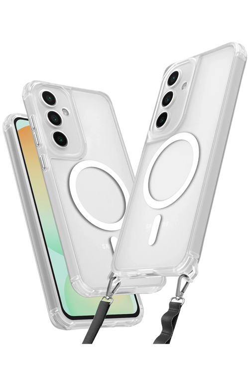 Newface Samsung Galaxy S23 FE Kılıf Enka Magsafe Silikon Kılıf - Şeffaf