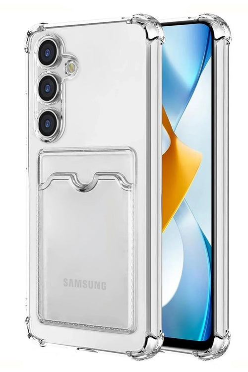 Newface Samsung Galaxy S23 Kılıf Kart Şeffaf Silikon - Şeffaf