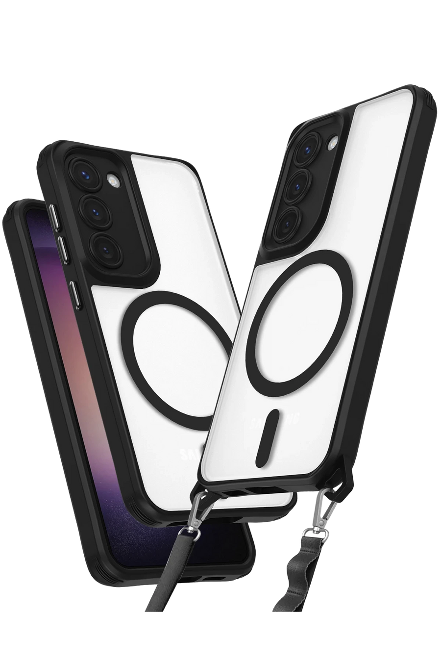 Newface Samsung Galaxy S23 Plus Kılıf Enka Magsafe Silikon Kılıf - Siyah