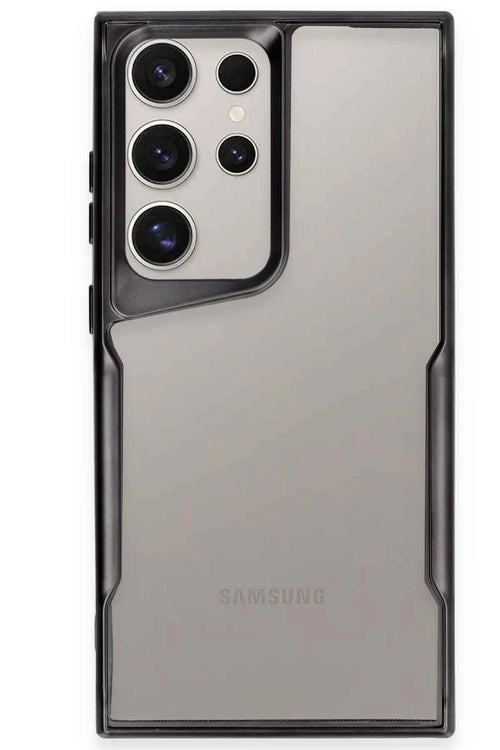 Newface Samsung Galaxy S23 Ultra Kılıf Boyi Silikon Kapak - Siyah