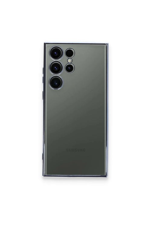 Newface Samsung Galaxy S23 Ultra Kılıf Razer Lensli Silikon - Açık Mavi