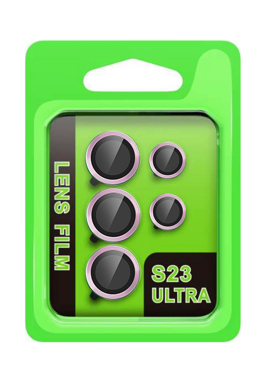Newface Samsung Galaxy S23 Ultra Raze Metal Kamera Lens - Lila
