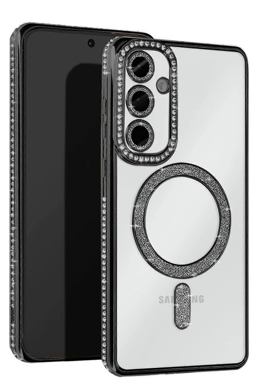 Newface Samsung Galaxy S24 FE Joke Simli Magneticsafe Kılıf - Siyah