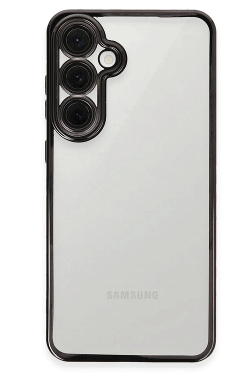 Newface Samsung Galaxy S24 FE Kılıf Razer Lensli Silikon - Siyah