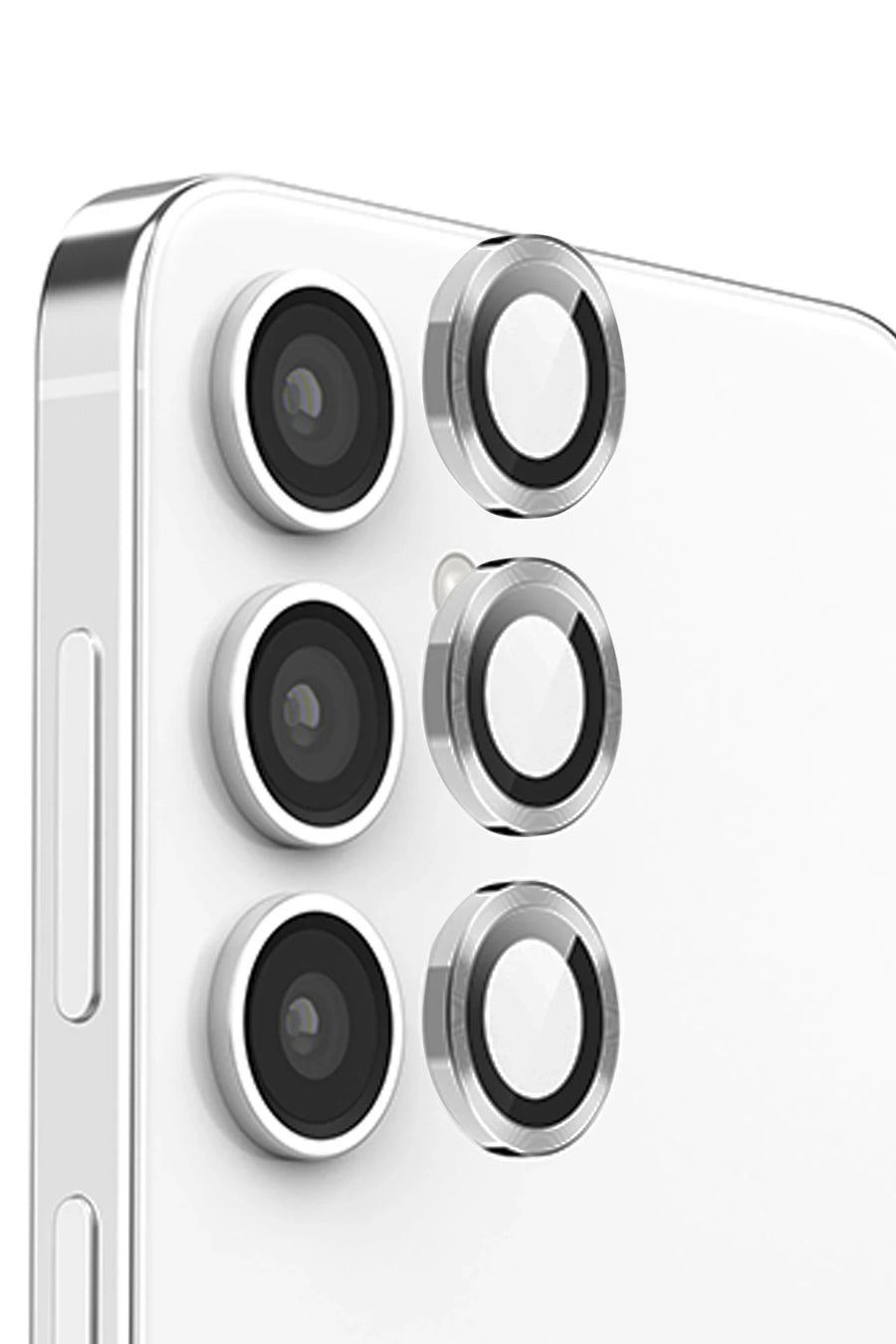 Newface Samsung Galaxy S24 FE Raze Metal Kamera Lens - Gri