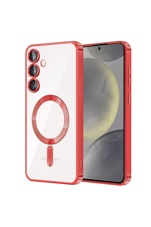 Newface Samsung Galaxy S24 Plus Kılıf Kross Magneticsafe Kapak - Kırmızı