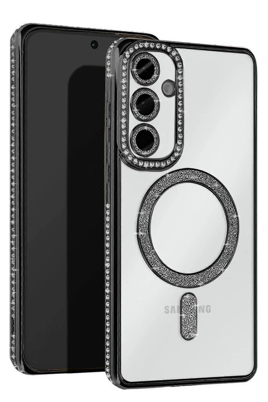 Newface Samsung Galaxy S25 Edge Joke Simli Magneticsafe Kılıf - Siyah