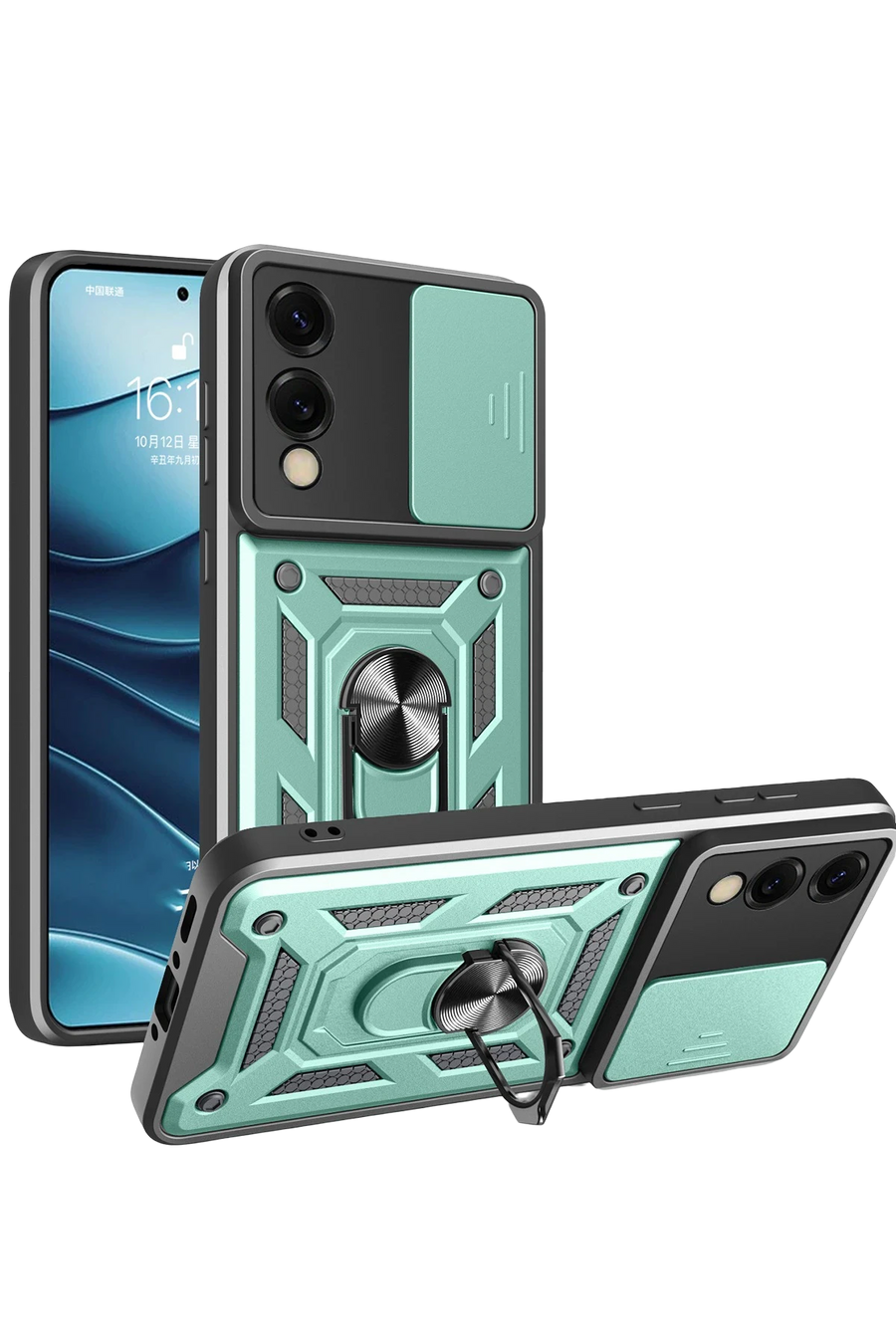 Newface Samsung Galaxy S25 Edge Pars Lens Yüzüklü Silikon - Yeşil