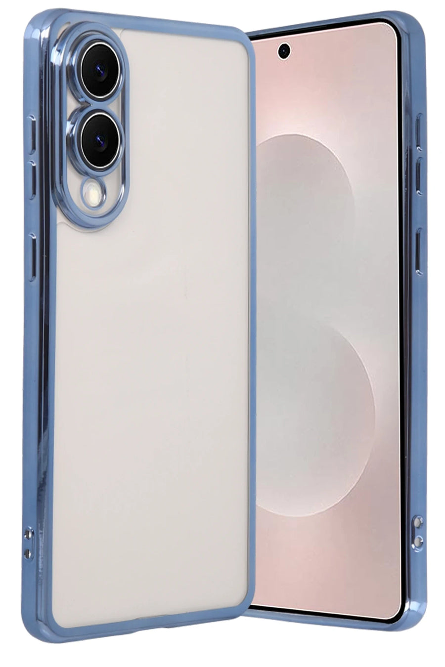Newface Samsung Galaxy S25 Edge Razer Lensli Silikon - Açık Mavi