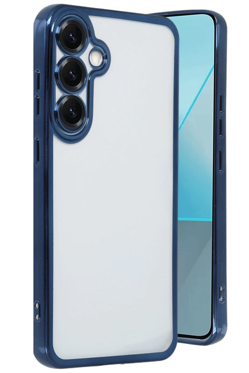 Newface Samsung Galaxy S25 Kılıf Razer Lensli Silikon - Lacivert