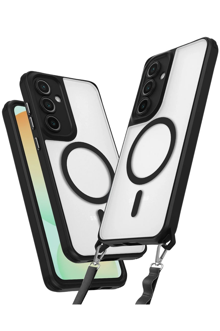 Newface Samsung Galaxy S25 Plus Kılıf Enka Magsafe Silikon Kılıf - Siyah