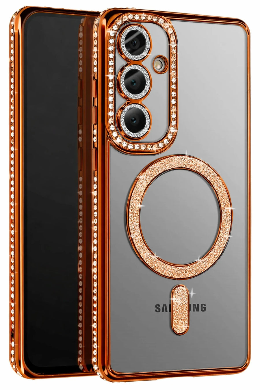 Newface Samsung Galaxy S26 Joke Simli Magneticsafe Kılıf - Turuncu