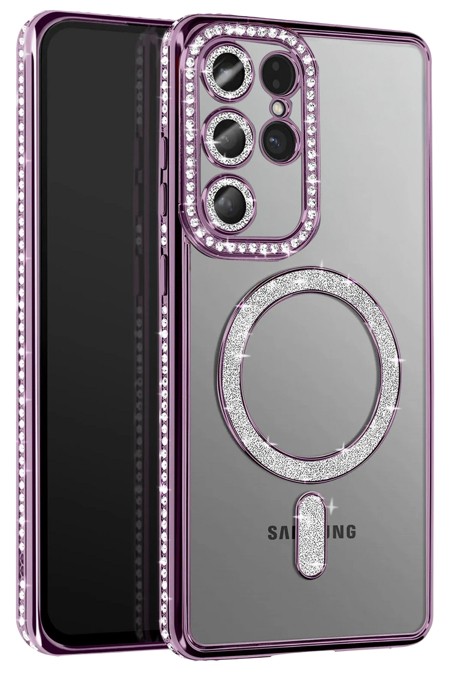 Newface Samsung Galaxy S26 Ultra Joke Simli Magneticsafe Kılıf - Derin Mor