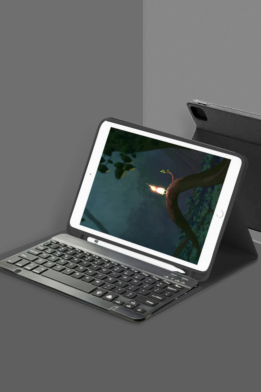 Newface Samsung Galaxy T220 Tab A7 Lite Kılıf KC01 Smart Klavyeli Tablet Kılıfı - Siyah