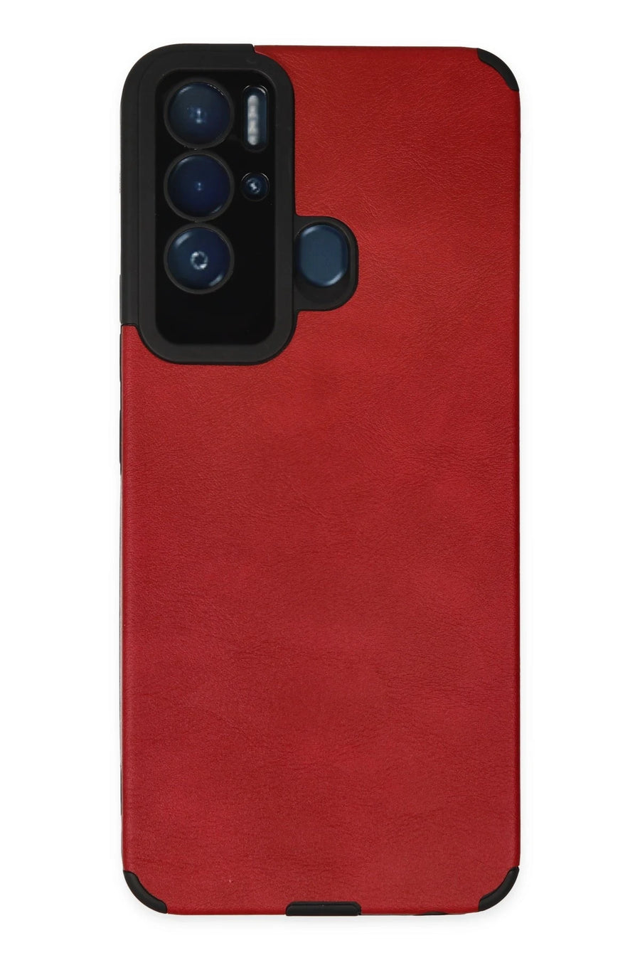 Newface Tecno Pova Neo Kılıf Loop Deri Silikon - Kırmızı