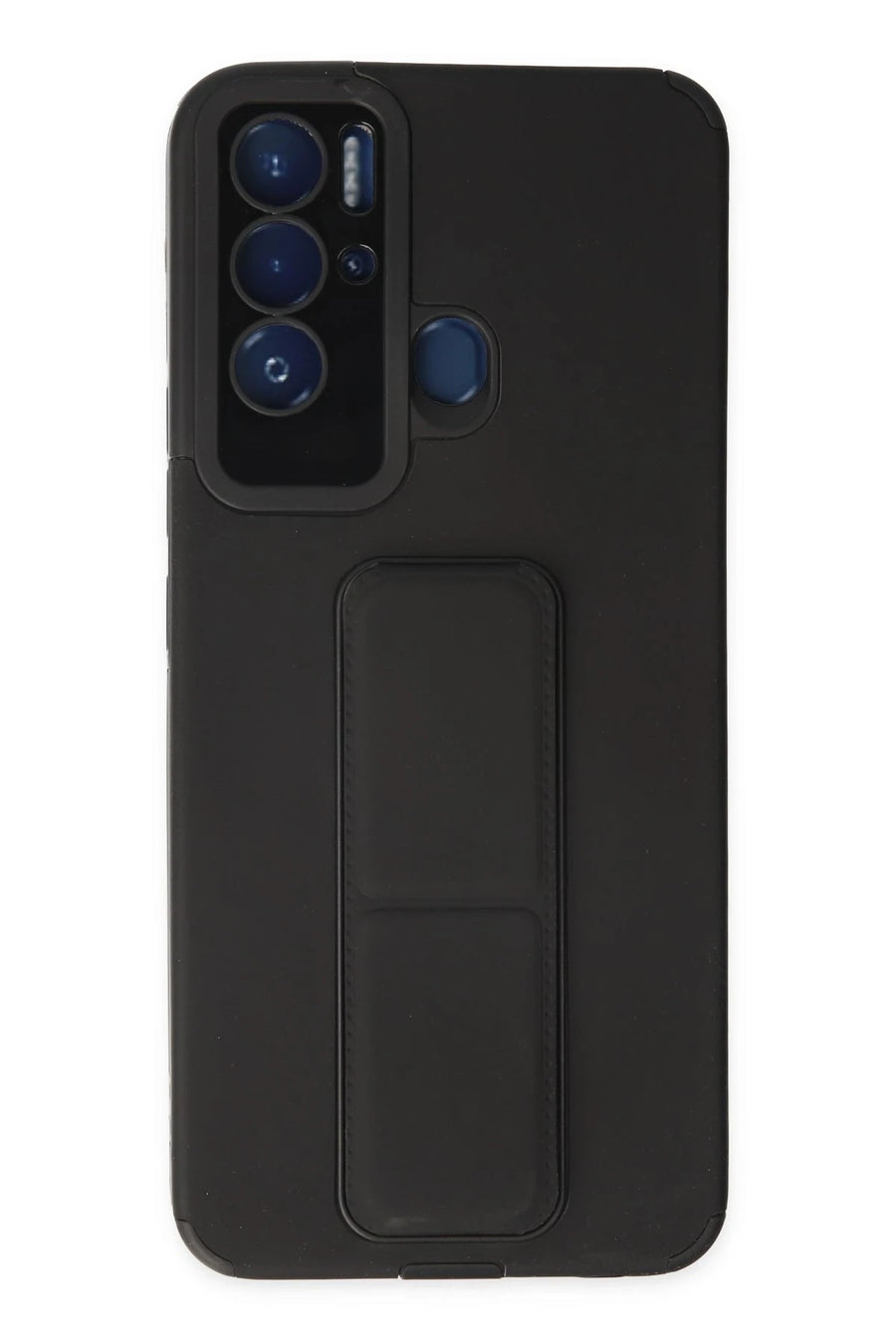 Newface Tecno Pova Neo Kılıf Mega Standlı Silikon - Siyah