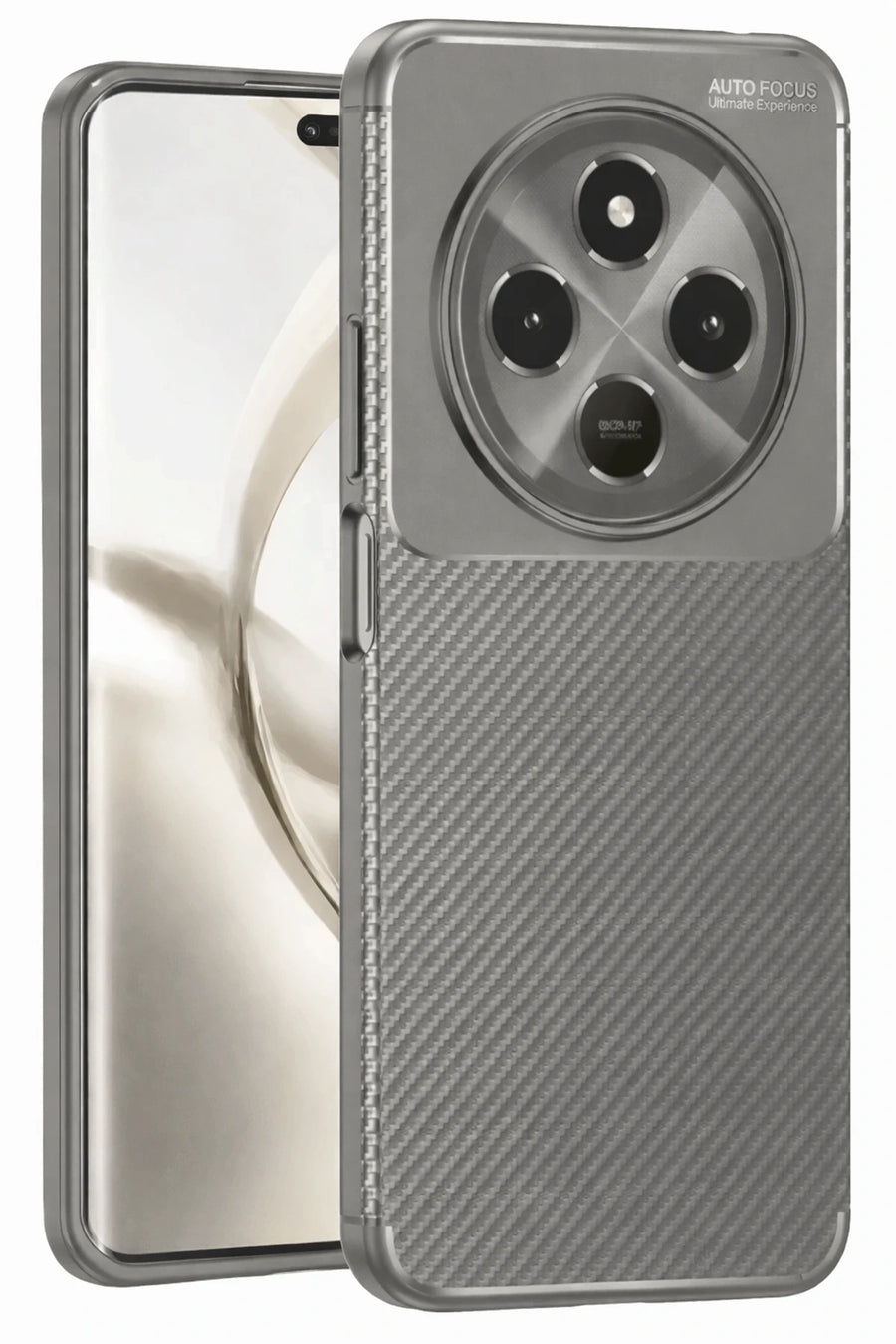 Newface Tecno Spark 30C Kılıf Auto Focus Karbon Kapak - Gri