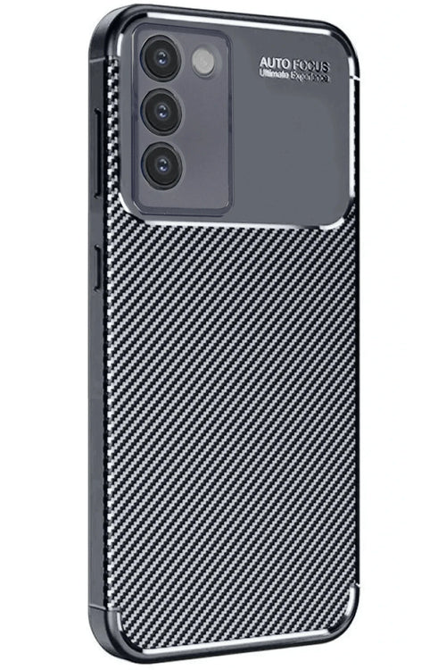 Newface Vivo V30 Lite 4G Kılıf Auto Focus Karbon Kapak - Siyah