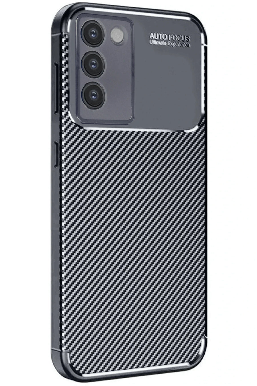 Newface Vivo V30 Lite 4G Kılıf Auto Focus Karbon Kapak - Siyah