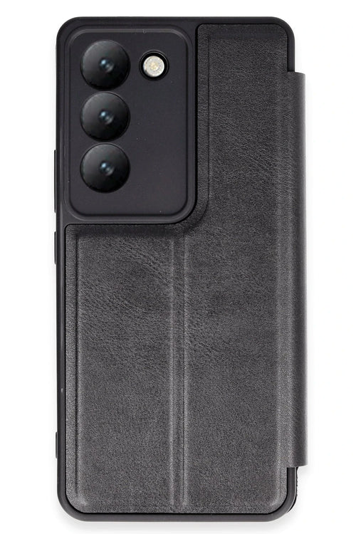 Newface Vivo V30 Lite 4G Kılıf Flip Cover - Siyah