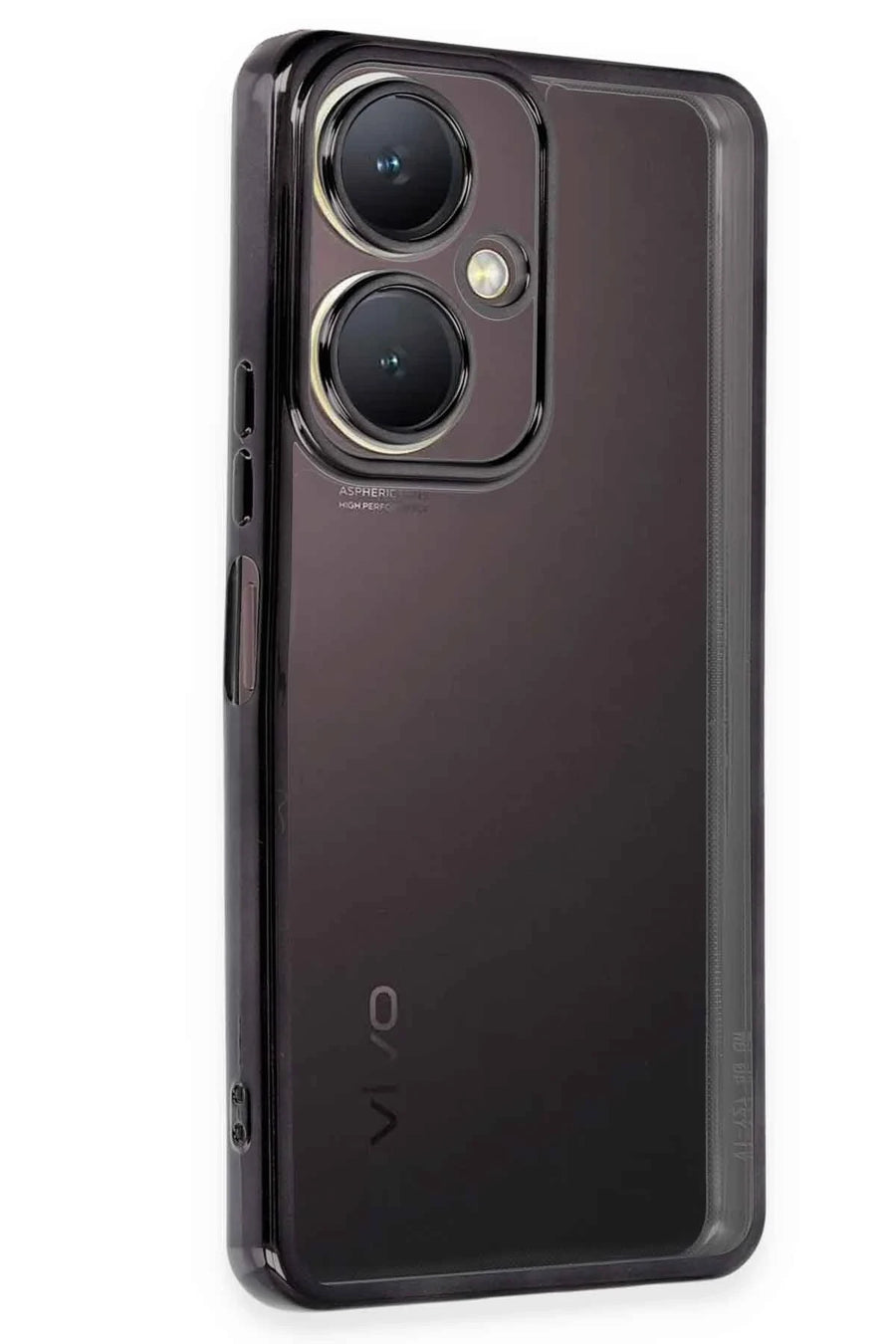 Newface Vivo Y27 Kılıf Razer Lensli Silikon - Siyah