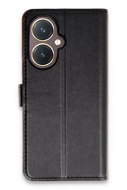 Newface Vivo Y27 Kılıf Trend S Plus Kapaklı Kılıf - Siyah