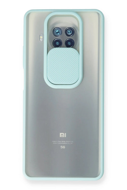 Newface Xiaomi Mi 10T Lite Kılıf Palm Buzlu Kamera Sürgülü Silikon - Turkuaz