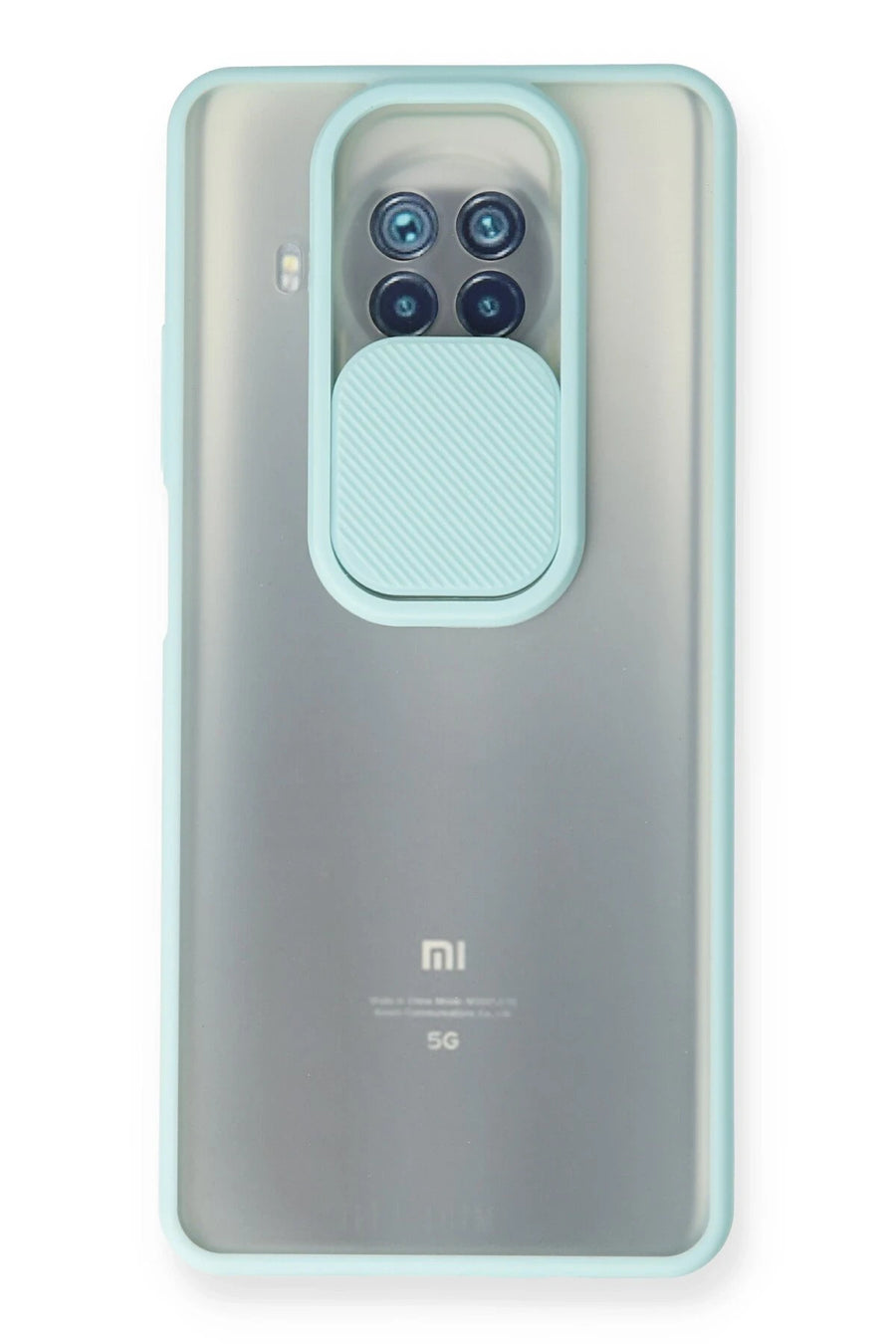 Newface Xiaomi Mi 10T Lite Kılıf Palm Buzlu Kamera Sürgülü Silikon - Turkuaz