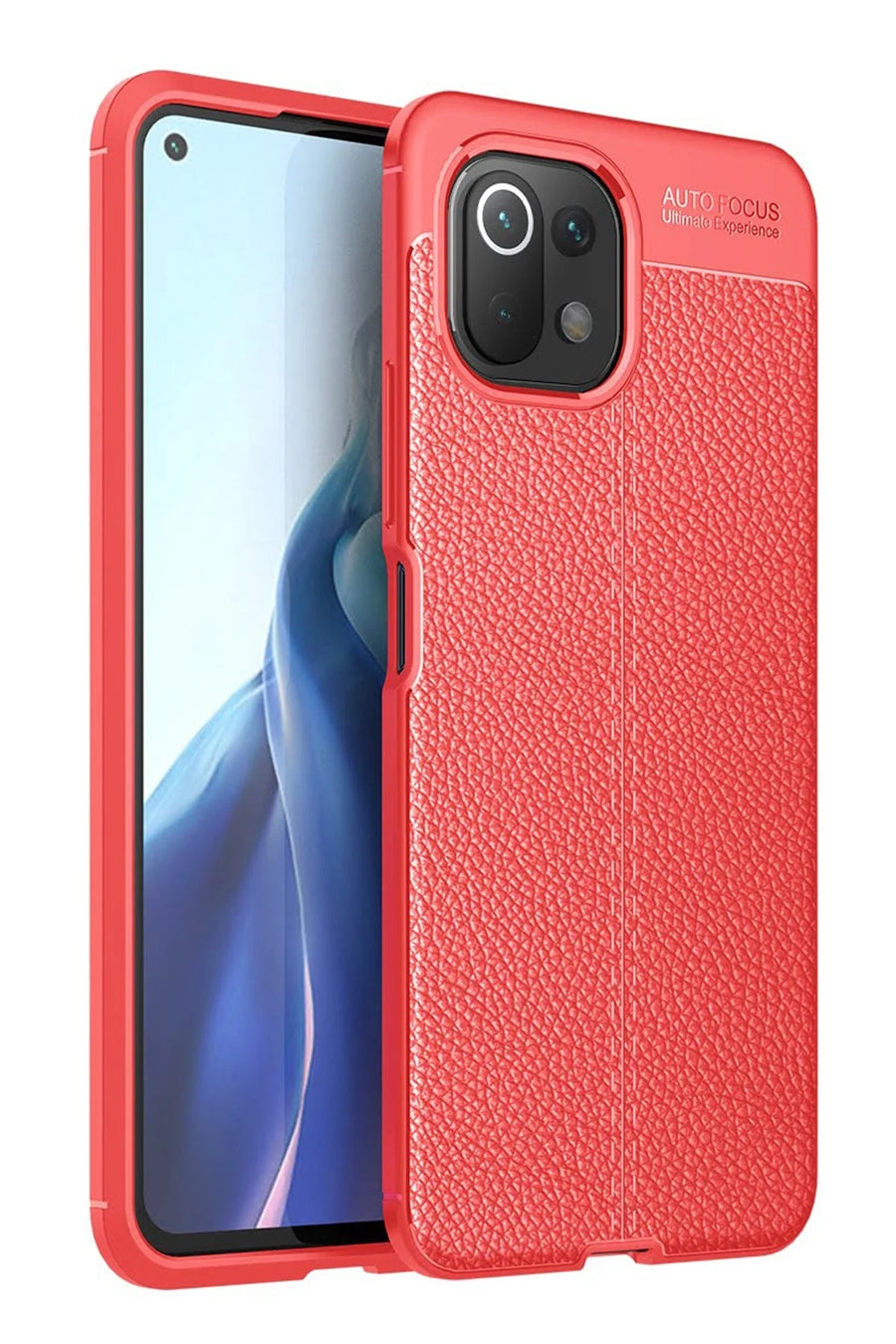 Newface Xiaomi Mİ 11 Lite Kılıf Auto Focus Kapak - Kırmızı