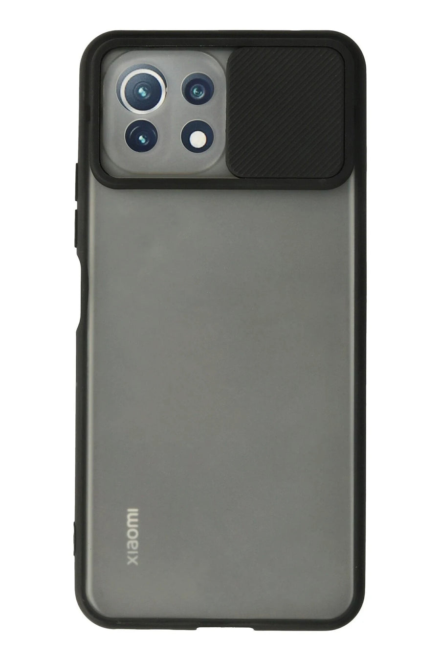 Newface Xiaomi Mİ 11 Lite Kılıf Palm Buzlu Kamera Sürgülü Silikon - Siyah