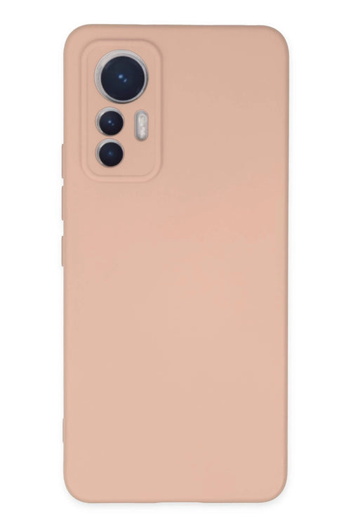 Newface Xiaomi Mi 12 Lite Kılıf Nano içi Kadife Silikon - Pudra